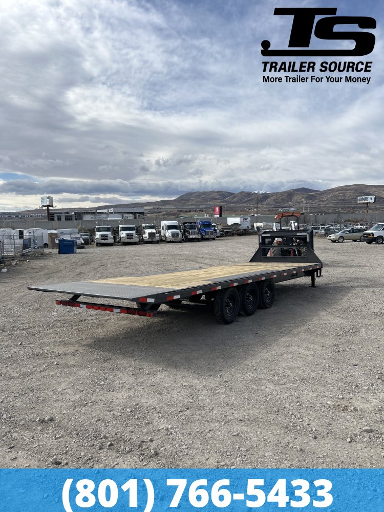 8.5x26 Lamar FA Gooseneck Deckover Tilt Trailer - 21K GVWR -