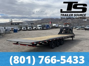 8.5x26 Lamar FA Gooseneck Deckover Tilt Trailer - 21K GVWR -