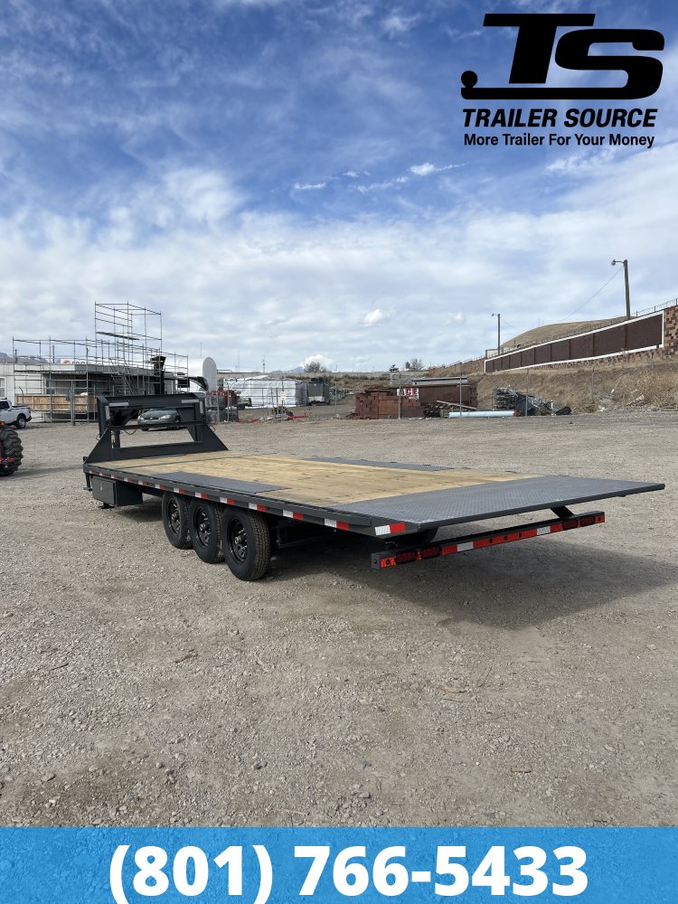 8.5x26 Lamar FA Gooseneck Deckover Tilt Trailer - 21K GVWR -