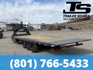 8.5x26 Lamar FA Gooseneck Deckover Tilt Trailer - 21K GVWR -