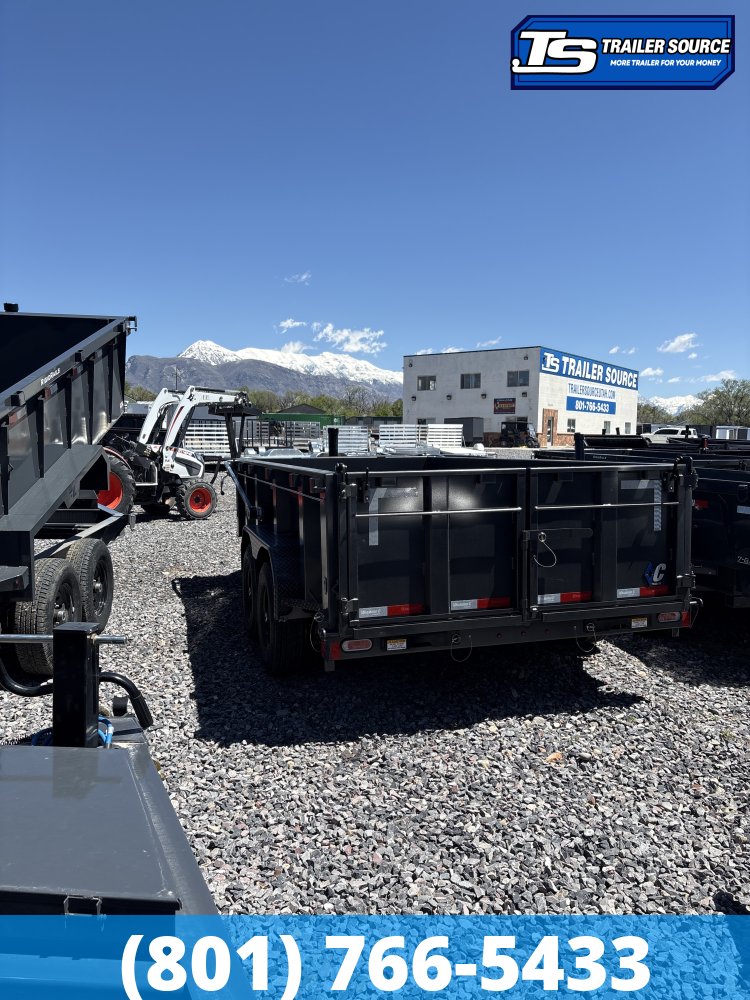 7x14 Diamond C LPT 207 Dump Trailer - 32" Sides - 15.5K GVWR - 14 Ply Tires, Long Arm Tarp