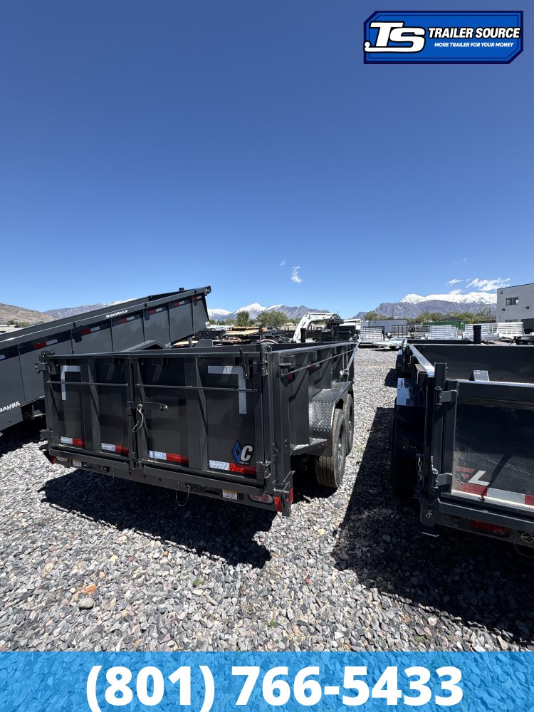 7x14 Diamond C LPT 207 Dump Trailer - 32" Sides - 15.5K GVWR - 14 Ply Tires, Long Arm Tarp