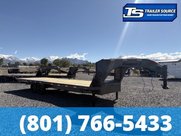 8.5x26 Diamond C DET-GN 210 Gooseneck Deckover Tilt Trailer - 23K GVWR - Hydraulic Jack(s)