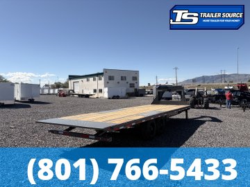 8.5x26 Diamond C DET-GN 210 Gooseneck Deckover Tilt Trailer - 23K GVWR - Hydraulic Jack(s)