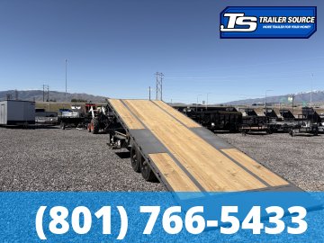 8.5x26 Diamond C DET-GN 210 Gooseneck Deckover Tilt Trailer - 23K GVWR - Hydraulic Jack(s)
