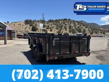 7x14 Diamond C LPT 207 Dump Trailer - 32" Sides - 15.5K GVWR - 14 Ply Tires, Board Brackets, Long Arm Tarp