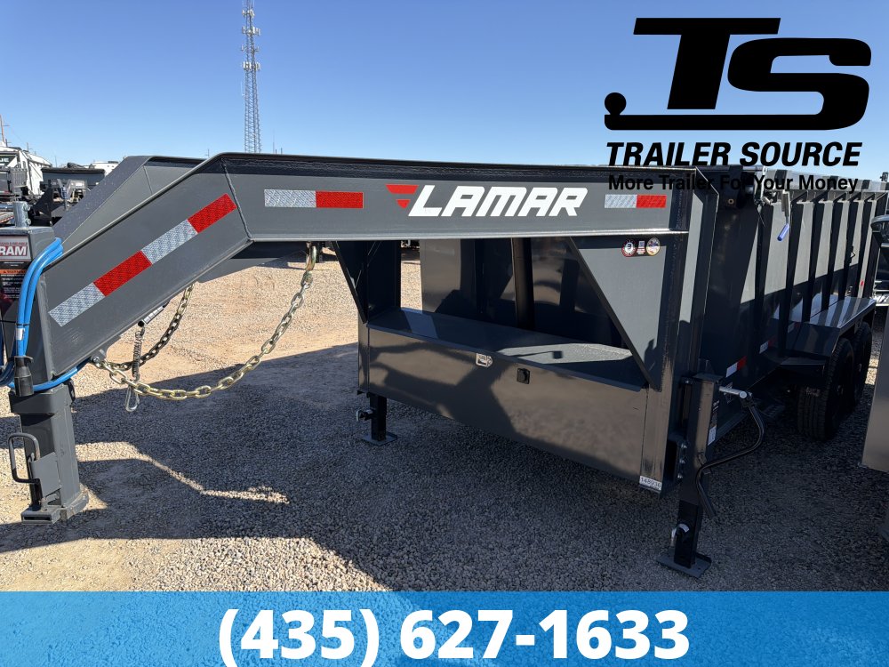 7x14 Lamar DT Dump Trailer - 48" Sides - 14K GVWR - Telescopic