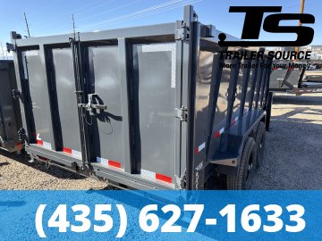 7x14 Lamar DT Dump Trailer - 48" Sides - 14K GVWR - Telescopic