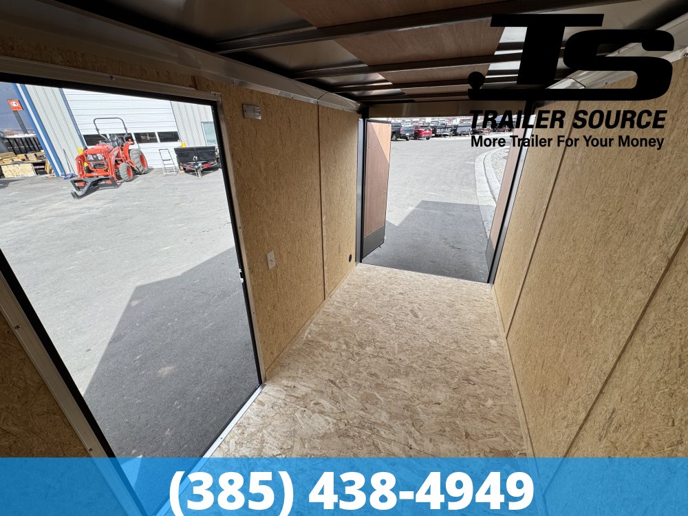 6x12 Pace American Outback Deluxe Enclosed Cargo Trailer - 6'6" Interior - 3.5K GVWR - .080 PolyCor, Alloy Wheels, Barn Doors, Black Out Package