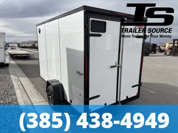 6x12 Pace American Outback Deluxe Enclosed Cargo Trailer - 6'6" Interior - 3.5K GVWR - .080 PolyCor, Alloy Wheels, Barn Doors, Black Out Package