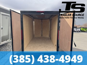 6x12 Pace American Outback Deluxe Enclosed Cargo Trailer - 6'6" Interior - 3.5K GVWR - .080 PolyCor, Alloy Wheels, Barn Doors, Black Out Package