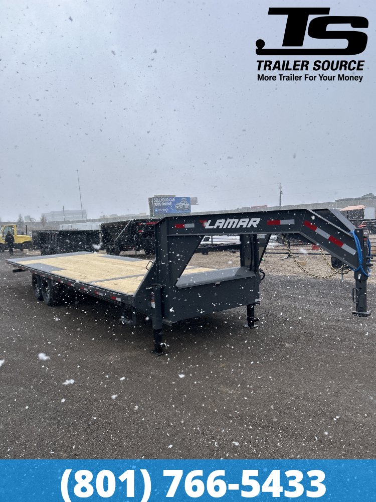 8.5x26 Lamar FA Gooseneck Deckover Tilt Trailer - 14K GVWR -