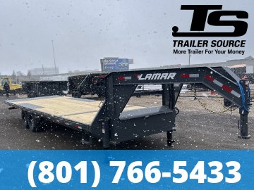 8.5x26 Lamar FA Gooseneck Deckover Tilt Trailer - 14K GVWR -