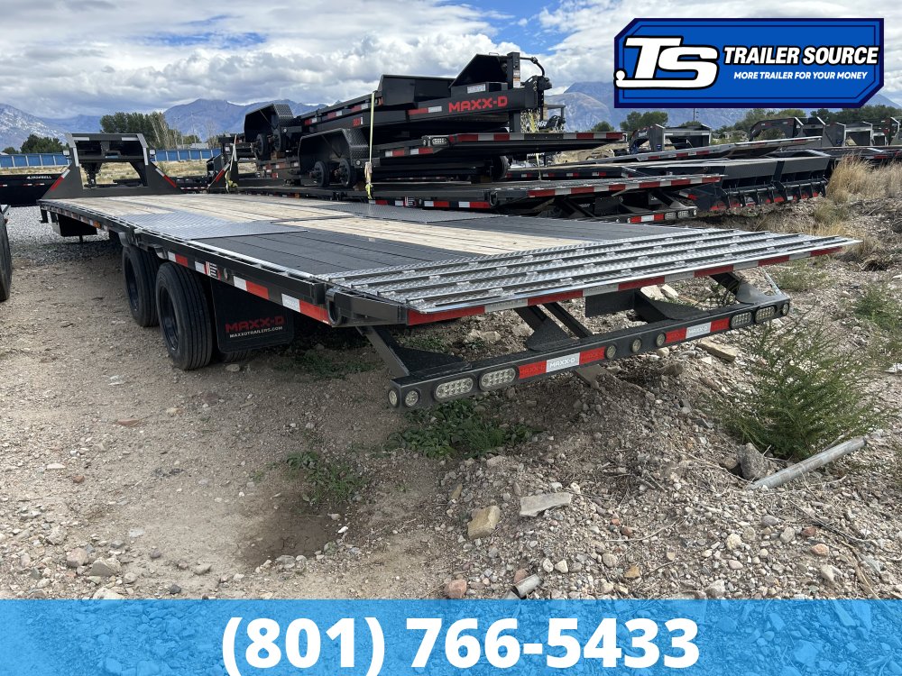 8.5x34 Maxx-D YDX Gooseneck Hydraulic Dovetail Equipment Trailer - 30K GVWR - 15K Axles, HDSS (Hutch) Suspension, Hydraulic Disc Brakes, Hydraulic Jack(s), Load Lights