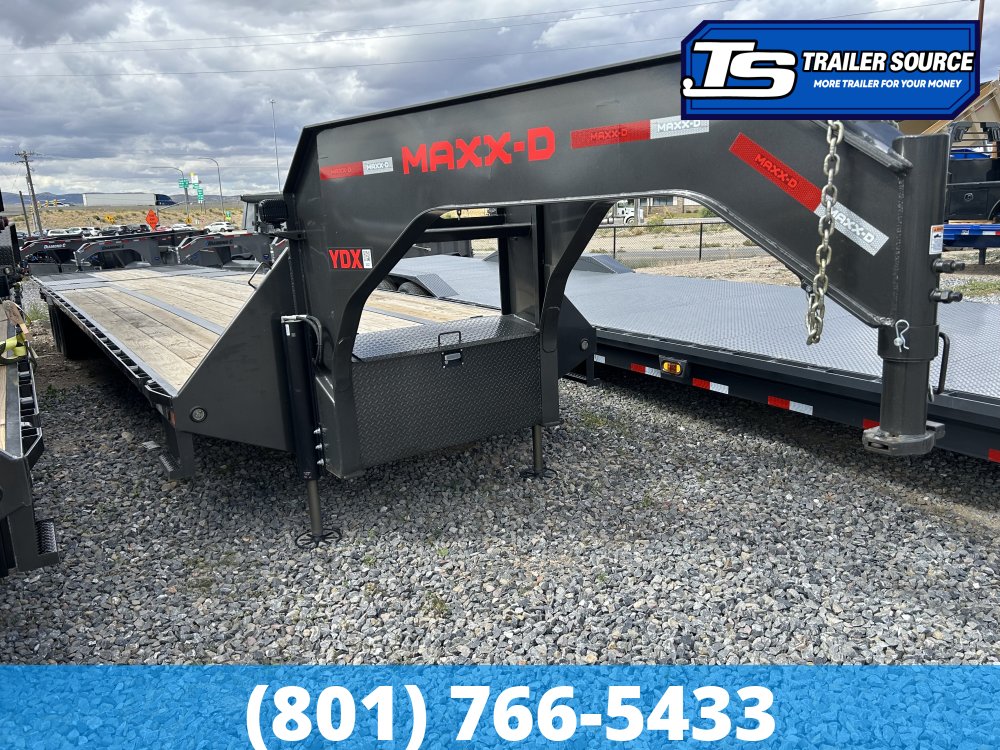 8.5x34 Maxx-D YDX Gooseneck Hydraulic Dovetail Equipment Trailer - 30K GVWR - 15K Axles, HDSS (Hutch) Suspension, Hydraulic Disc Brakes, Hydraulic Jack(s), Load Lights