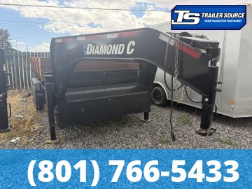 7x14 Diamond C LPT-GN 207 Dump Trailer - 15K GVWR - Board Brackets, Hydraulic Jack(s), Scissor Hoist, Solar Panel