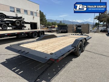8.5x22 Double A Pro Series CT Tilt Trailer - 15.4K GVWR - I-Beam Frame, Torsion Axles, Wide Body w/ Drive Over Fenders