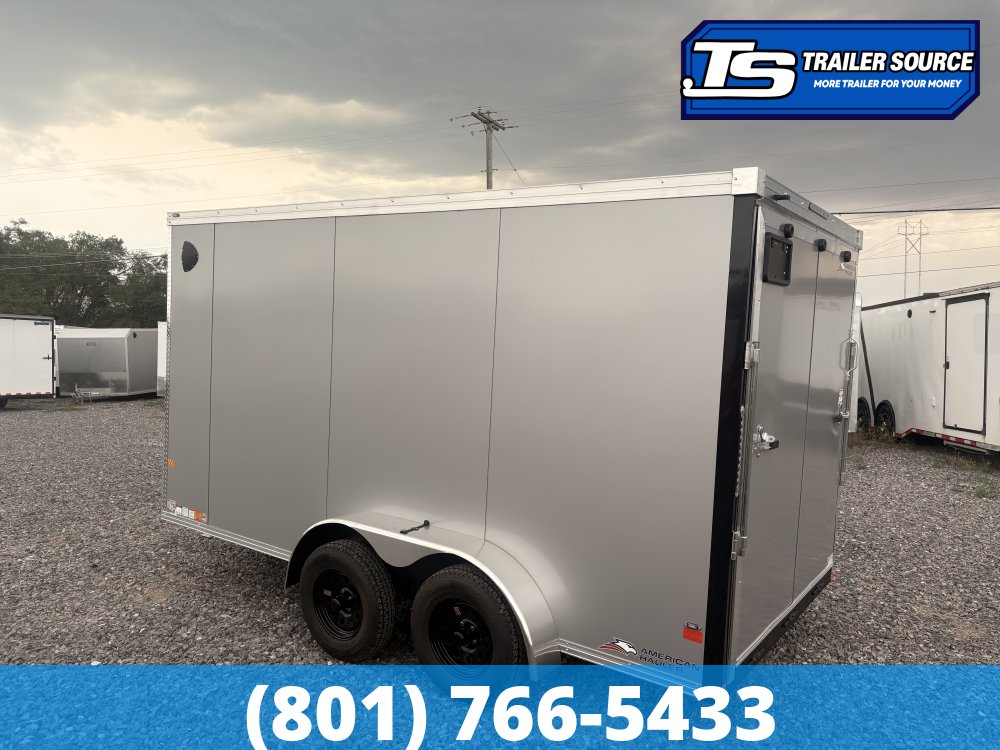 7x14 American Hauler Night Hawk Enclosed Cargo Trailer - 7'0" Interior - 7K GVWR - .080 PolyCor, Translucent Roof