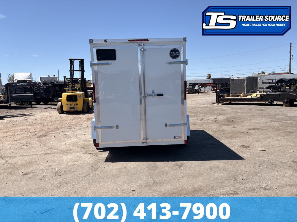 6x10 Wells Cargo FastTrac Enclosed Cargo Trailer - 6'6" Interior - 3.5K GVWR - Barn Doors