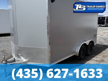 7.5x14 Alcom EZ Hauler XLT Aluminum Enclosed Cargo Trailer - 7'0" Interior - 3.5K GVWR - .080 PolyCor, Rear Spoiler w/ Load Lights, Translucent Roof