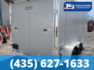 7.5x14 Alcom EZ Hauler XLT Aluminum Enclosed Cargo Trailer - 7'0" Interior - 3.5K GVWR - .080 PolyCor, Rear Spoiler w/ Load Lights, Translucent Roof