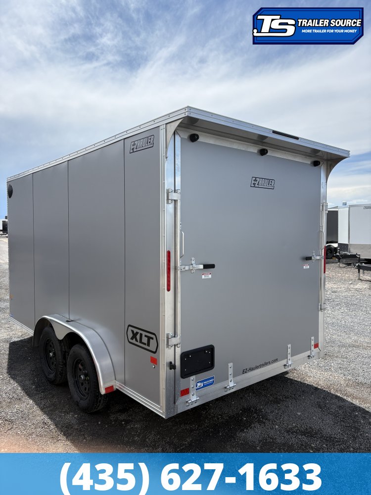 7.5x14 Alcom EZ Hauler XLT Aluminum Enclosed Cargo Trailer - 7'0" Interior - 3.5K GVWR - .080 PolyCor, Rear Spoiler w/ Load Lights, Translucent Roof
