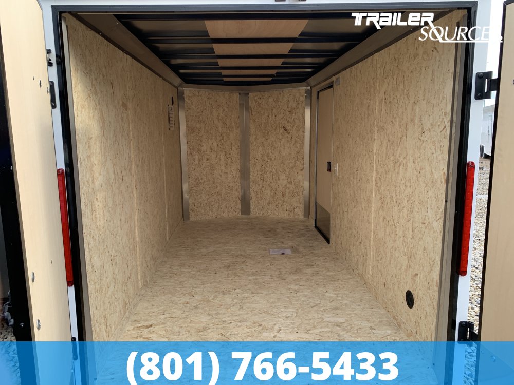 6x12 Look ST DLX Enclosed Cargo Trailer - 6'0" Interior - 3.5K GVWR .080 PolyCor, Alloy Wheels, Barn Doors, Black Out Package