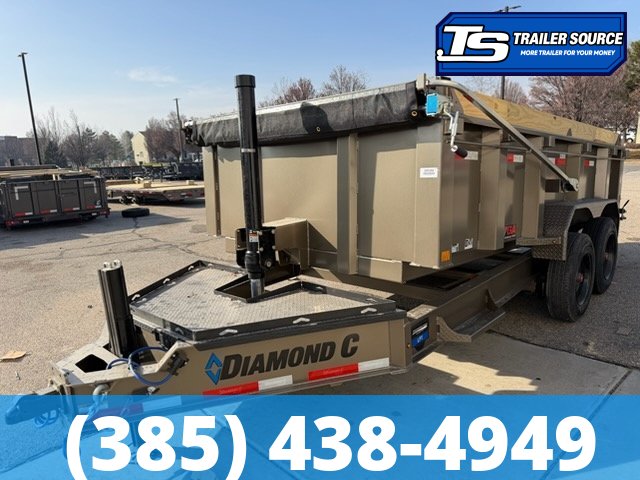 7x14 Diamond C LPT 208 Dump Trailer - 32" Sides - 18K GVWR - 7 Gauge Floor and Walls, Board Brackets, Hydraulic Jack(s)