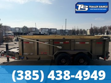 7x14 Diamond C LPT 208 Dump Trailer - 32" Sides - 18K GVWR - 7 Gauge Floor and Walls, Board Brackets, Hydraulic Jack(s)