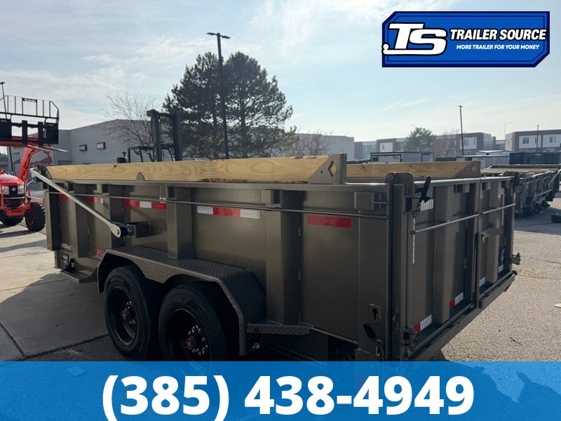 7x14 Diamond C LPT 208 Dump Trailer - 32" Sides - 18K GVWR - 7 Gauge Floor and Walls, Board Brackets, Hydraulic Jack(s)