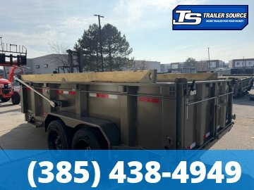 7x14 Diamond C LPT 208 Dump Trailer - 32" Sides - 18K GVWR - 7 Gauge Floor and Walls, Board Brackets, Hydraulic Jack(s)