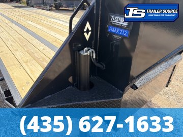 8.5x35 Diamond C FMAX-HDT 212 Pacesetter Pkg Pacesetter Pkg Gooseneck Hydraulic Dovetail Equipment Trailer - 25.9K GVWR - Aluminum Outer Wheels