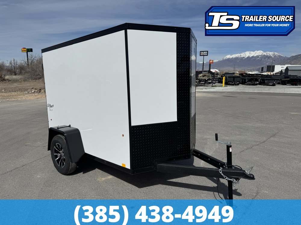 5x8 Pace American Outback Deluxe Enclosed Cargo Trailer - 6'0" Interior - 3.5K GVWR - .080 PolyCor, Alloy Wheels, Black Out Package