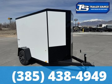 5x8 Pace American Outback Deluxe Enclosed Cargo Trailer - 6'0" Interior - 3.5K GVWR - .080 PolyCor, Alloy Wheels, Black Out Package