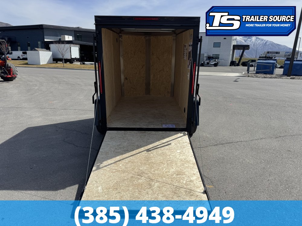5x8 Pace American Outback Deluxe Enclosed Cargo Trailer - 6'0" Interior - 3.5K GVWR - .080 PolyCor, Alloy Wheels, Black Out Package