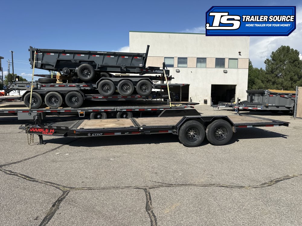 7x22 Double A Pro Series CT Tilt Trailer - 15.4K GVWR - I-Beam Frame, Torsion Axles