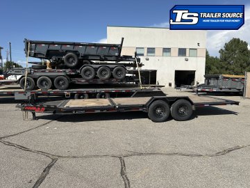 7x22 Double A Pro Series CT Tilt Trailer - 15.4K GVWR - I-Beam Frame, Torsion Axles
