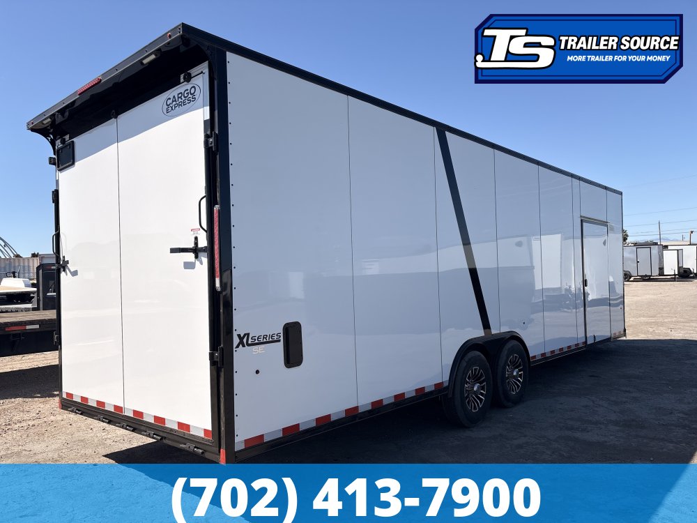 8.5x28 Look Element SE Enclosed Cargo Trailer - 7'6" Interior - 14K GVWR - .080 PolyCor, Alloy Wheels, Black Out Package, D-Rings, Extended Tongue, Rear Spoiler w/ Load Lights