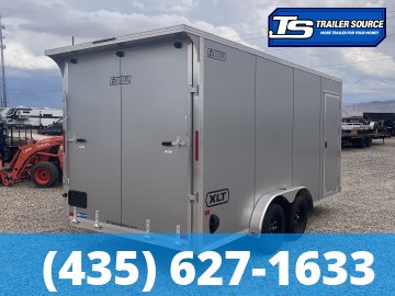 7.5x16 Alcom EZ Hauler XLT Aluminum Enclosed Cargo Trailer - 7'0" Interior - 7K GVWR - .080 PolyCor, Rear Spoiler w/ Load Lights, Translucent Roof