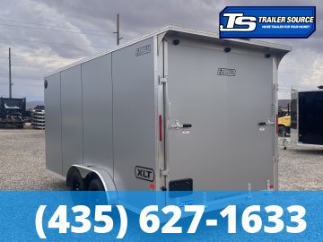 7.5x16 Alcom EZ Hauler XLT Aluminum Enclosed Cargo Trailer - 7'0" Interior - 7K GVWR - .080 PolyCor, Rear Spoiler w/ Load Lights, Translucent Roof