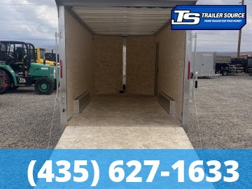 7.5x16 Alcom EZ Hauler XLT Aluminum Enclosed Cargo Trailer - 7'0" Interior - 7K GVWR - .080 PolyCor, Rear Spoiler w/ Load Lights, Translucent Roof
