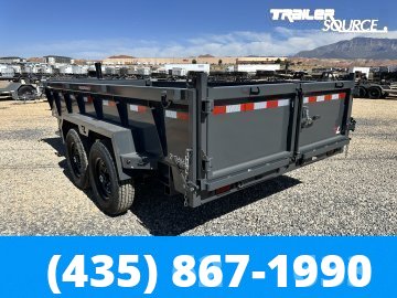 7x14 Lamar DT Telescopic Dump 24" Sides 14K Dump Trailer