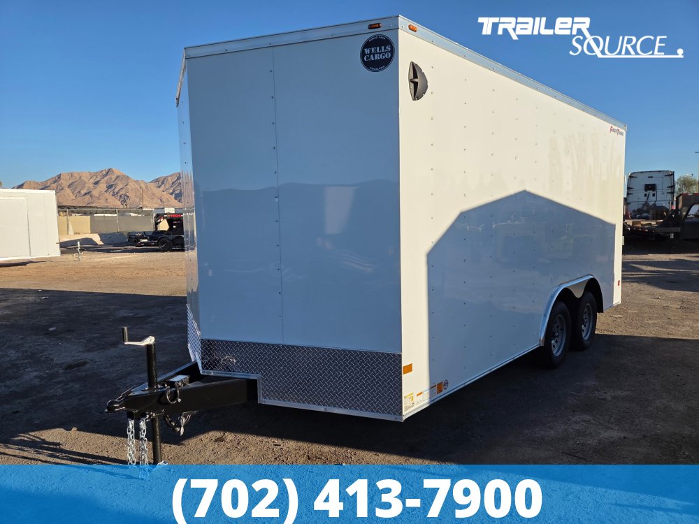 8.5x16 Wells Cargo FastTrac 7'0" Interior 7K Tandem Axle Enclosed Cargo