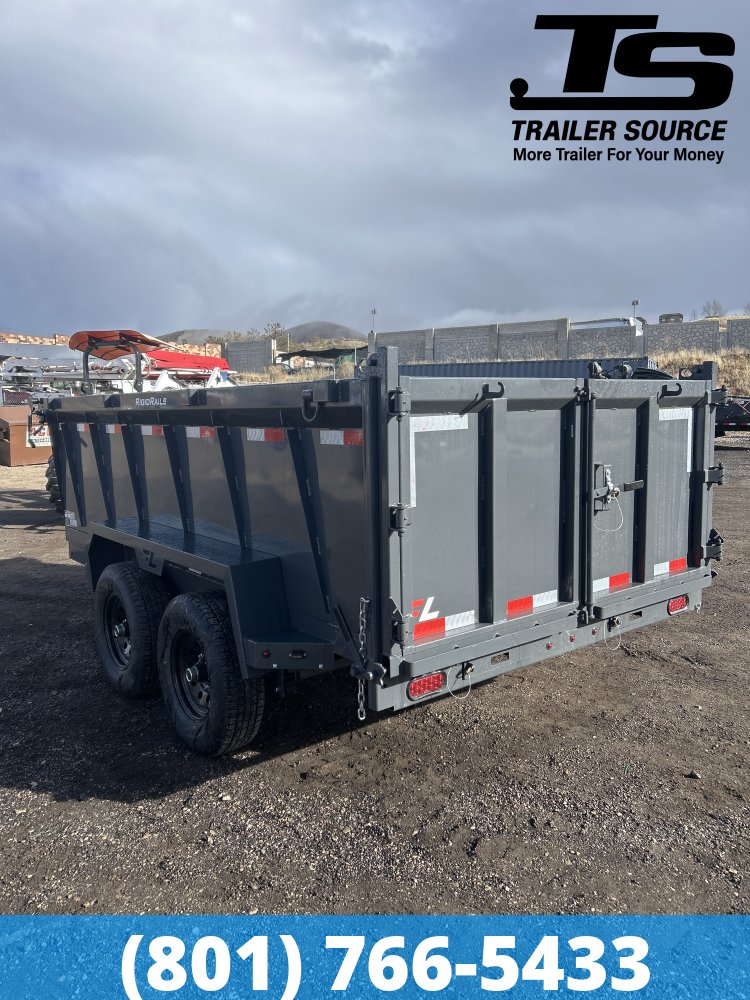 6.5x12 Lamar DM Dump Trailer - 36" Sides - 10K GVWR - Spreader Gate