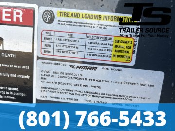 6.5x12 Lamar DM Dump Trailer - 36" Sides - 10K GVWR - Spreader Gate