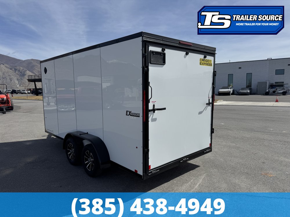 7x16 Cargo Express EX Series DLX Enclosed Cargo Trailer - 7'0" Interior - 7K GVWR - .080 PolyCor, Alloy Wheels, Black Out Package