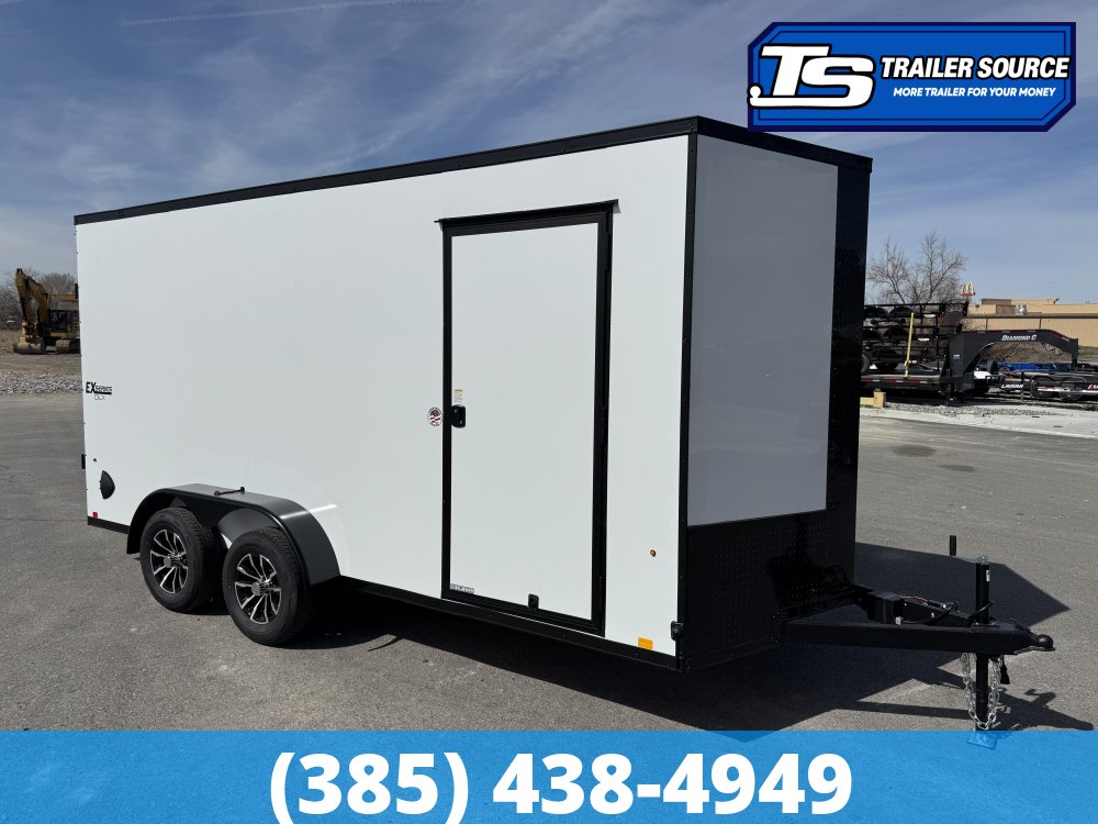 7x16 Cargo Express EX Series DLX Enclosed Cargo Trailer - 7'0" Interior - 7K GVWR - .080 PolyCor, Alloy Wheels, Black Out Package