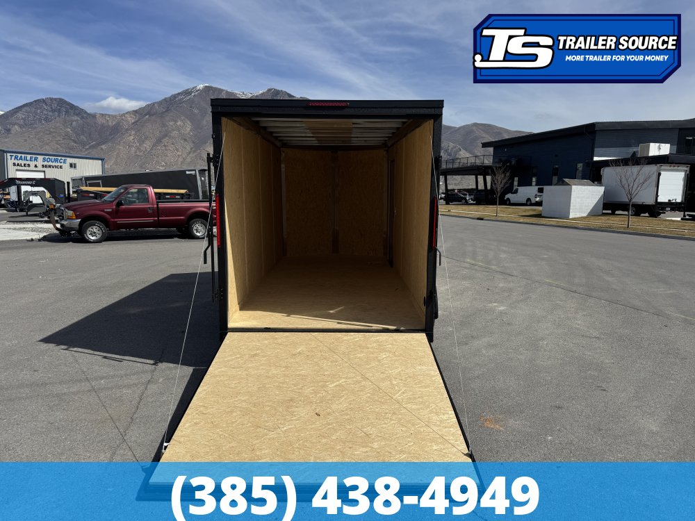 7x16 Cargo Express EX Series DLX Enclosed Cargo Trailer - 7'0" Interior - 7K GVWR - .080 PolyCor, Alloy Wheels, Black Out Package