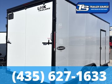 8.5x18 Look Element SE Enclosed Cargo Trailer - 7'6" Interior - 10K GVWR - .080 PolyCor, Alloy Wheels, Black Out Package, Wide Body w/ Drive Over Fenders