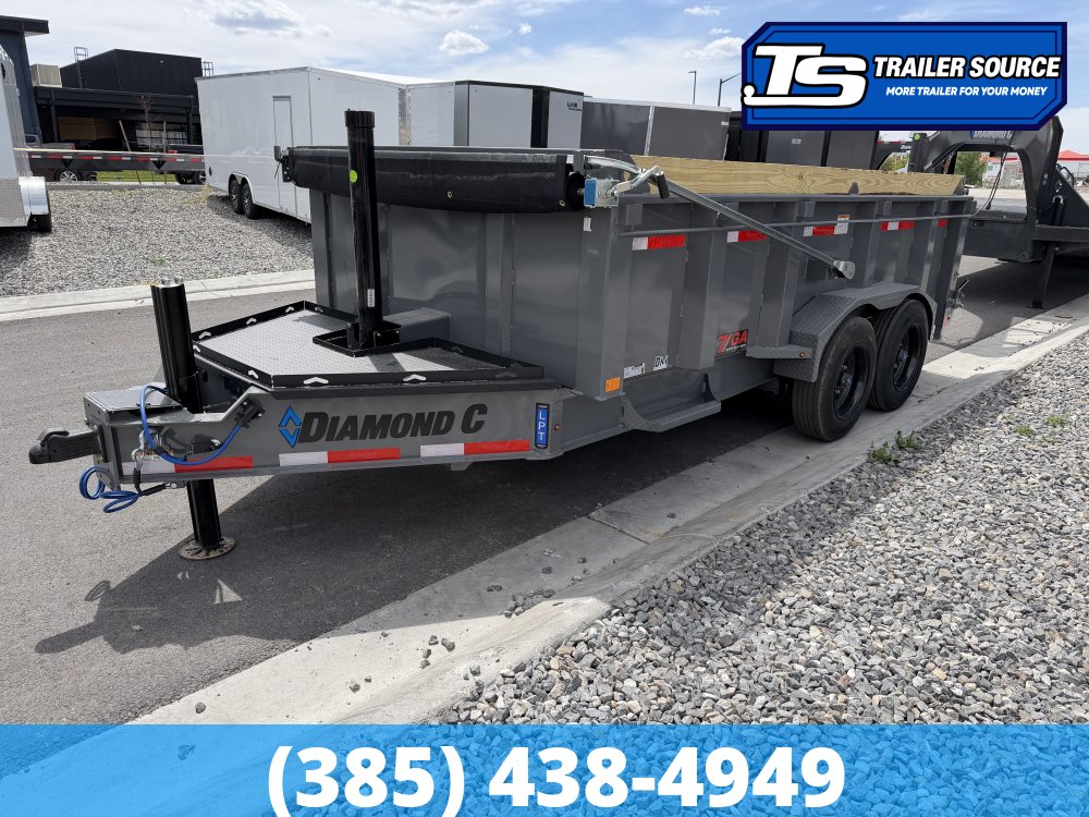 7x14 Diamond C LPT 208 Pacesetter Pkg Dump Trailer - 32" Sides - 18K GVWR -